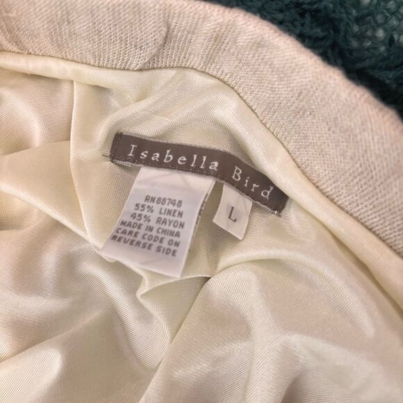 Isabella Bird Long Skirt Linen / Rayon Blend Size L - Picture 4 of 5